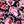 Navy Red Floral Vine