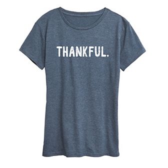 Juniors' Thankful Graphic Tee