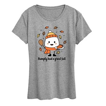 Juniors' Humpty Had A Great Fall Graphic Tee