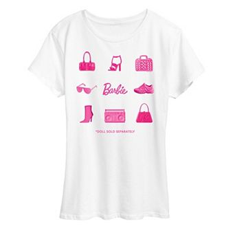 Women's Barbie Doll Grid Graphic Tee