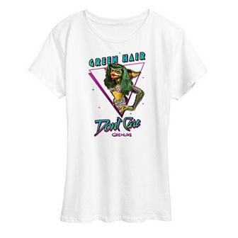 Women's Gremlins Green Hair Don't Care Graphic Tee