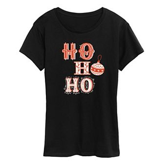 Women's "Ho Ho Ho" Vintage Christmas Graphic Tee