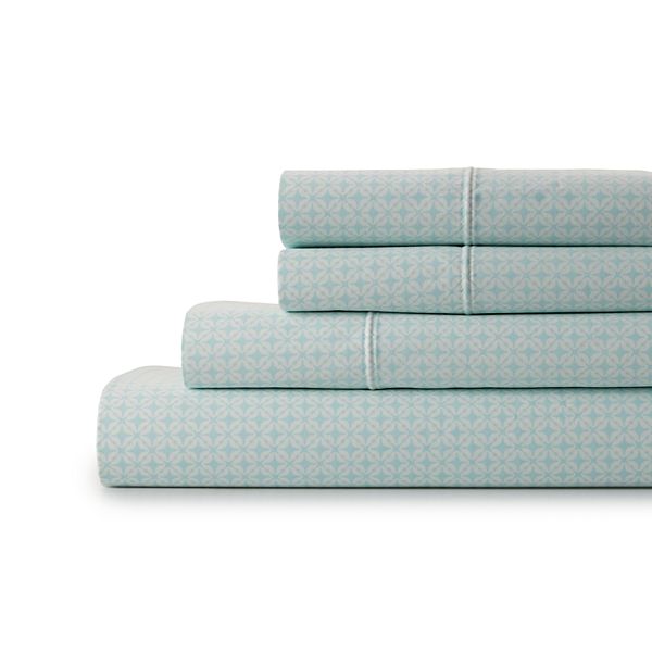 Sonoma Goods For Life® Ultimate HygroCotton® Sheet Set or Pillowcase Set - Aqua Diamond Geo (FULL SET)