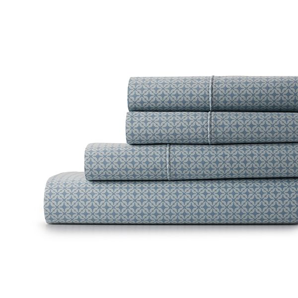 Sonoma Goods For Life® Ultimate HygroCotton® Sheet Set or Pillowcase Set - Blue Diamond Geo (FULL SET)