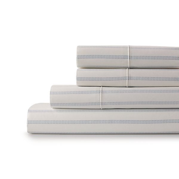 Sonoma Goods For Life® Ultimate HygroCotton® Sheet Set or Pillowcase Set - Blue Stripe (QUEEN SET)