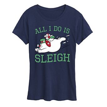 Juniors' All I Do Is Sleigh Tee