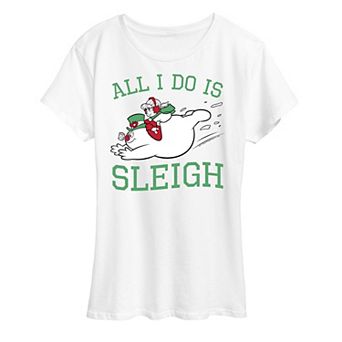Juniors' All I Do Is Sleigh Tee