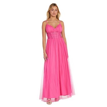 Juniors' Morgan and Co Sweetheart Neck Tulle Ballgown