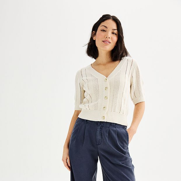 Kohls short sleeve cardigan deals