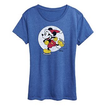 Disney's Mickey Mouse Women's Mickey On Ice Skates Graphic Tee