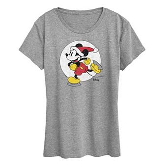 Disney's Mickey Mouse Women's Mickey On Ice Skates Graphic Tee