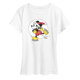 Disney's Mickey Mouse Women's Mickey On Ice Skates Graphic Tee