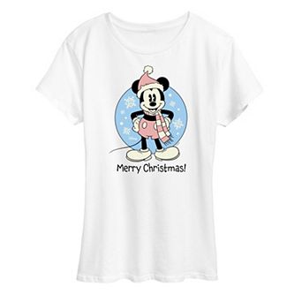 Disney's Mickey Mouse Women's "Merry Christmas" Graphic Tee