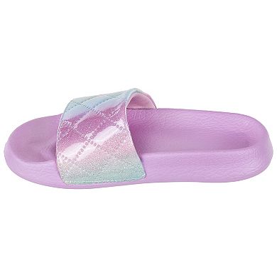 Girls Elli by Capelli Glitter Ombre Quilted Sandals