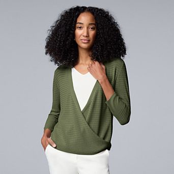 Women's Simply Vera Vera Wang Mesh Stitch Four-Way Cardigan