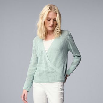 Women's Simply Vera Vera Wang Mesh Stitch Four-Way Cardigan