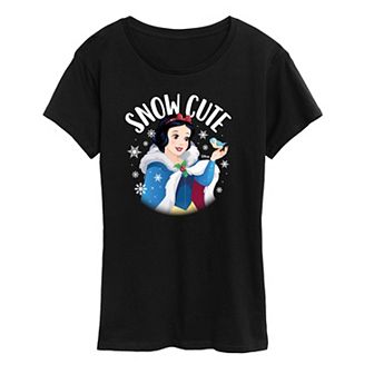 Disney Princess Snow White Women's "Snow Cute" Holiday Graphic Tee