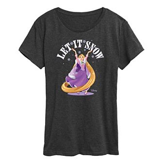 Disney Princess Rapunzel Women's "Let It Snow" Holiday Graphic Tee