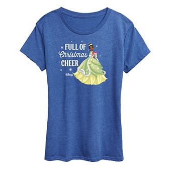 Disney Princess Tiana Women's "Full Of Christmas Cheer" Graphic Tee