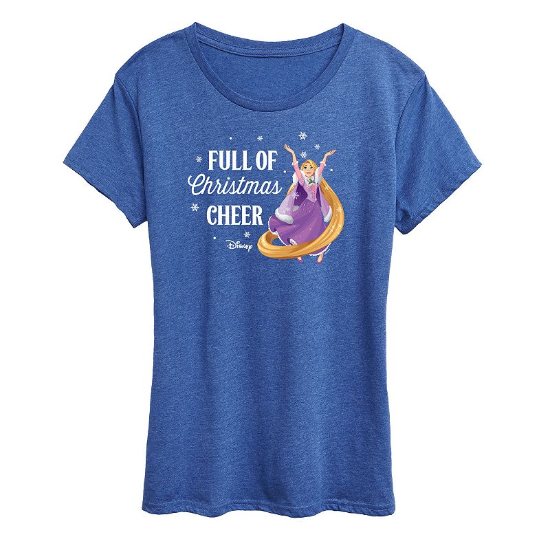 Disney Princess Rapunzel Women's "Full Of Christmas Cheer" Graphic Tee, Girl's, 