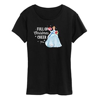 Disney Princess Cinderella Women's "Full Of Christmas Cheer" Graphic Tee