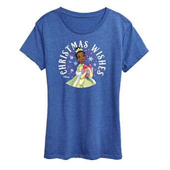 Disney Princess Tiana Women's "Christmas Wishes" Graphic Tee
