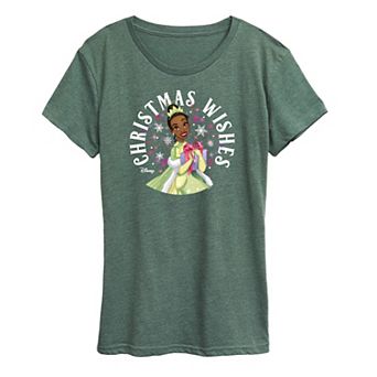 Disney Princess Tiana Women's "Christmas Wishes" Graphic Tee