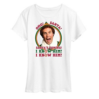 Junior's Elf Omg Santa I Know Him Tee