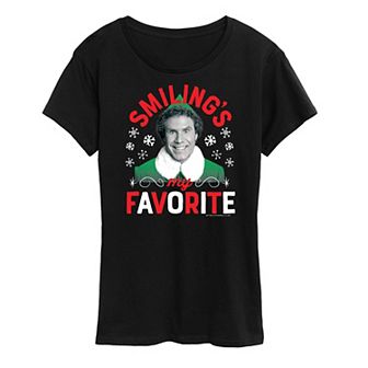 Junior's Elf Smiling's My Favorite Tee