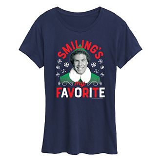 Junior's Elf Smiling's My Favorite Tee