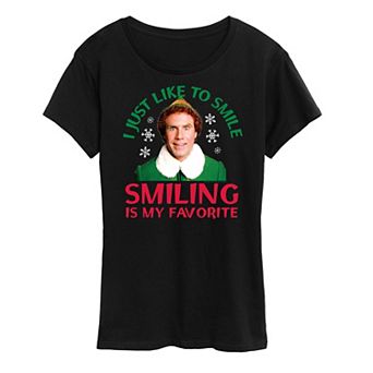 Junior's Elf I Just Like To Smile Tee