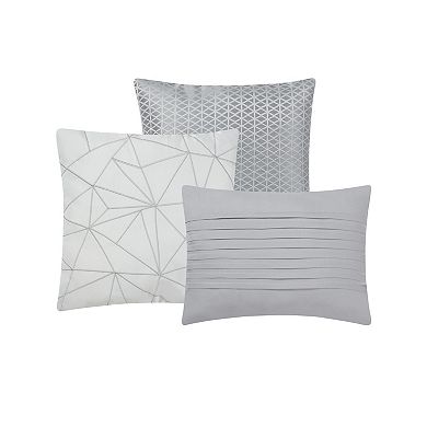 VCNY Home Seth 8-Piece Geometric Jacquard Comforter Set With Throw Pillows