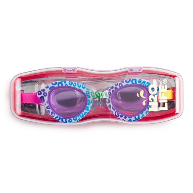 Kid's Pan Oceanic Rainbow Leopard Goggles & Case