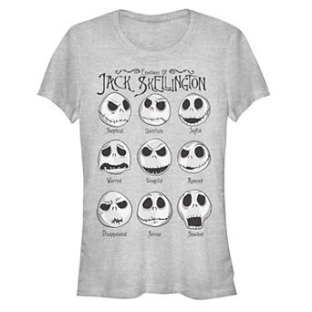 Juniors' The Nightmare Before Christmas Emotions Of Jack Graphic Tee