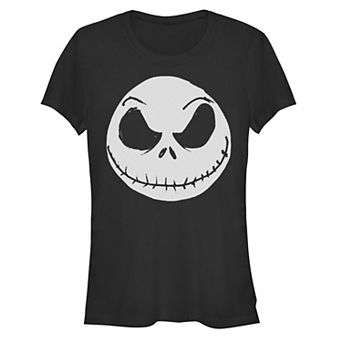 Juniors' The Nightmare Before Christmas Big Face Jack Tee