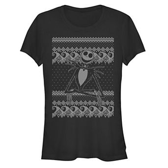 Juniors' The Nightmare Before Christmas Jack's Intarsia Sweater Graphic Tee