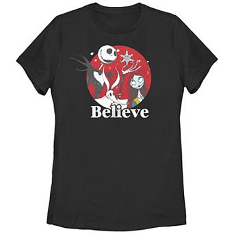 Juniors' The Nightmare Before Christmas Believe Graphic Tee
