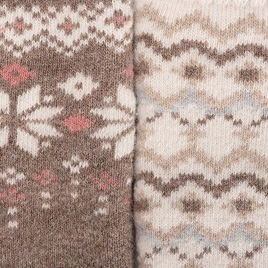 Women's MUK LUKS 2-Pair Wool Boot Socks