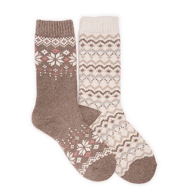 Women's MUK LUKS 2-Pair Wool Boot Socks
