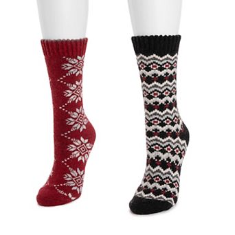Women's MUK LUKS 2-Pair Wool Boot Socks