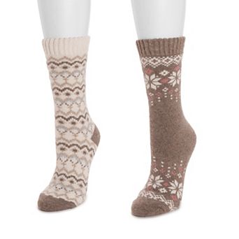 Women's MUK LUKS 2-Pair Wool Boot Socks