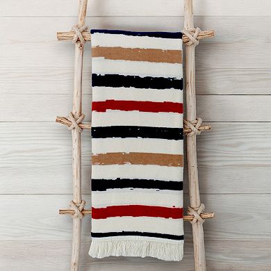 Discover Europe - Made in Portugal The Cotton Edition Variegated Stripe Throw Blanket