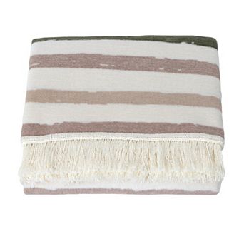 Discover Europe - Made in Portugal The Cotton Edition Variegated Stripe Throw Blanket
