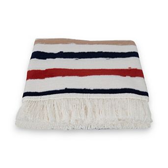 Discover Europe - Made in Portugal The Cotton Edition Variegated Stripe Throw Blanket