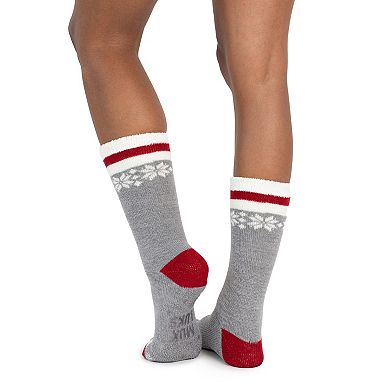 Women's MUK LUKS Ballerina Crew & Bootie Slipper Socks Set