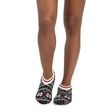 Women's MUK LUKS Ballerina Crew & Bootie Slipper Socks Set