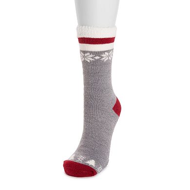 Women's MUK LUKS Ballerina Crew & Bootie Slipper Socks Set