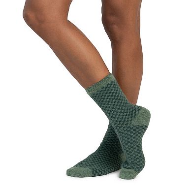 Women's MUK LUKS Fuzzy Crew Fall Socks 3-Pack