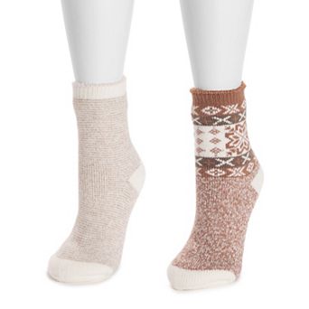 Women's MUK LUKS Heat Retainer Crew Socks 2-Pack