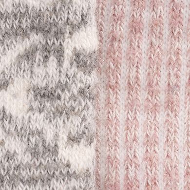 Women's MUK LUKS Wool Lodge Socks 2-Pack